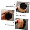 OFFIGAM 3pcs Boar Bristle Beard Brushes for Men Wooden Beard Care Tool for Grooming Compact for Travel Gentle Skin Massage Natural Oil Distribution view 3