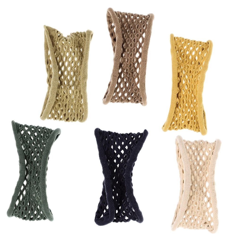 SOESFOUFU 6pcs Elastic Thick Hair Ties Scrunchies for Women Seamless Ponytail Holders for Thick Hair No Damage for Daily Use and Sports Activities
