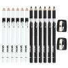 12 Barber Pencil, beard pen pencil with 2 Sharpeners Smooth and Smooth Use Used for Beard Hairline Eyeliner Lip Liner Styling Etc.(Black + White) view 1