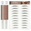 20 Sheets Eyebrow Tattoo Waterproof Eyebrow Sticker, 4D Hair Like Natural Fake Tattoo Eyebrows Peel Off Instant Transfers Brows Shaper Eyebrow Makeup Sticker for Women Girls,Natural Black view 1