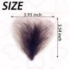 puheca Fake Private Hair 100% Handmade Full Lace Bikini Body Hair Invisible Realistic Corporal Hairs Fake Chest Hairs Fake Mustache, for Men and Women (Reddish brown) view 2