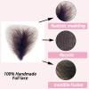 puheca Fake Private Hair 100% Handmade Full Lace Bikini Body Hair Invisible Realistic Corporal Hairs Fake Chest Hairs Fake Mustache, for Men and Women (Reddish brown) view 3