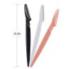 40pcs Eyebrow Razor for Women, Face Shaver Kit Dermaplaning Tool for Peach Fuzz Removal, Stainless Steel Blades with Protective Covers | Eyebrow Trimmer, Facial Hair Removal(Black White Brown) view 3