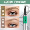 4 Fork Tip Eyebrow Pen - Waterproof Brow Pencil with Ultra-Fine Tips, Smudge-Proof & Sweatproof, Natural Hair-Like Strokes, Beginner-friendly(Includes Eyebrow Stencils & Brush) (Dark Brown) view 3