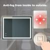 32x24inch Bathroom Led Classy Vanity Mirror with focused backplane,High Lumen,Dimmable Touch,Wall Switch Control, Anti-Fog ,CRI 95 Adjustable 3000K-4500K-6000K ,IP54 Waterproof Vertical & Horizontal view 3