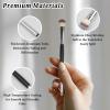 3PCS Professional Double-Ended Eyeshadow & Eye Makeup Brush  Blending, Concealing, Eyebrow & Eyeliner Brush with Soft Fibers Bristles view 2