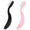 2PCS Eyelash Comb Separator Tool  Folding Lash Comb for Perfect Eyelash Separation & Mascara Application (Black & Pink) view 1