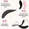2PCS Eyelash Comb Separator Tool  Folding Lash Comb for Perfect Eyelash Separation & Mascara Application (Black & Pink) view 3