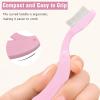 2PCS Eyelash Comb Separator Tool  Folding Lash Comb for Perfect Eyelash Separation & Mascara Application (Black & Pink) view 4