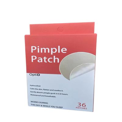 OptiD Pimple Patch, Hydrocolloid Acne Pimple Patches for Zits and Blemishes in Face and Skin, Waterproof and Breathable, Works Day and Night (36 Count)