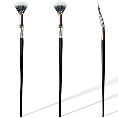 3Pcs Fan-Shaped Mascara Brush, Folding Angle Lash Brush, for Clump-Free Eyelash Application & Separation (Soft Bristles)