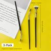 3Pcs Fan-Shaped Mascara Brush, Folding Angle Lash Brush, for Clump-Free Eyelash Application & Separation (Soft Bristles) view 2