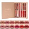 12Pcs Nude Matte Liquid Lipstick Set, Waterproof Long Lasting Non-Stick Cup 12 Colors Nude Lipstick 24 Hour Not Fade Matte Lipstick Professional Lip Gloss Makeup Christmas Gift Sets for Women view 1