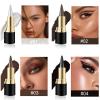 4Pcs Black Silver Grey Brown Gel Eyeliner Pencil Set, Halloween Makeup Waterproof Long Wear Natural Eye Lip Face Paint Stick Matte Liquid Eyeliner Cream Black Smokey Eye Liners Eyeshadow Crayon view 2