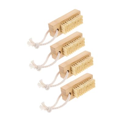 HAPINARY 4pcs Nail Brush Portable Fingernail Toenail Cleaning Brushes for Manicure Easy to Use for Skin for Home Salon Use