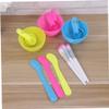 NOLITOY 3set Mask Bowl Brush Stick Spoon Pink Facial Care Tools for Bulk Spa Face Masks view 4