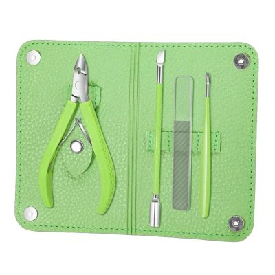 4 Pcs/Set Cuticle Trimmer Cuticle Remover With Cuticle Pusher Stainless Steel Pedicure Manicure Tool Nails Care Tool