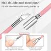 4 Pcs/Set Cuticle Trimmer Cuticle Remover With Cuticle Pusher Stainless Steel Pedicure Manicure Tool Nails Care Tool view 3