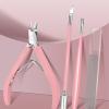 4 Pcs/Set Cuticle Trimmer Cuticle Remover With Cuticle Pusher Stainless Steel Pedicure Manicure Tool Nails Care Tool view 4