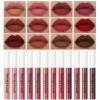 12Pcs Nude Matte Liquid Lipstick Set, Waterproof Long Lasting Non-Stick Cup Nude Brown Dark Red Lipstick 24 Hour Not Fade Matte Lipstick Professional Lip Gloss Makeup Christmas Gifts for Women (Set C) view 1