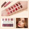 12Pcs Nude Matte Liquid Lipstick Set, Waterproof Long Lasting Non-Stick Cup Nude Brown Dark Red Lipstick 24 Hour Not Fade Matte Lipstick Professional Lip Gloss Makeup Christmas Gifts for Women (Set C) view 2