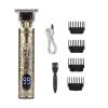 FFGHUI Electric Hair Clipper Professional USB Cordless Clipper Professional Beard Trimmer Hair Cutting Machine Hair Clippers(LCD Skull) view 1