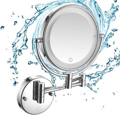 5sssallefaa 8Inch Round Wall Mount,LED Lighted Shaving Mirrors Make Up,Double-Sided Swivel Magnification Makeup Vanity Mirror (Color : Antique, Size : 3X) (Silverwhite 3X) (Silverwhite 5X)