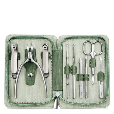 5sssallefaa Manicure Set Nail Clippers Cuticle Scissors File Pedicure Pliers Tool Personal Care Kits (Color : Black, Size : 1)