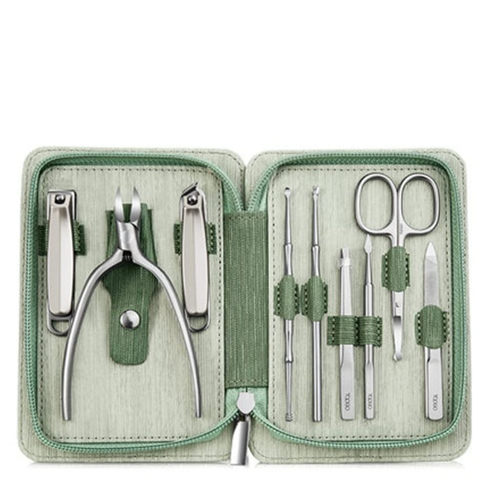 5sssallefaa Manicure Set Nail Clippers Cuticle Scissors File Pedicure Pliers Tool Personal Care Kits (Color : Black, Size : 1)