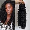 Natural Color Feather extensions Pre-separate Crochet Knots Free Human Hair Extension Water Wave Feather crochet Human hair Reusable female hair 20inch 100strands 120g view 1