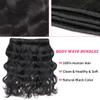 12A Body Wave Bundles Human Hair 20 20 20 Inch Human Hair Bundles 100% Unprocessed Brazilian Virgin Hair 3 Bundles Deals Human Hair Extensions for Women Quick Weave Hair Natural Black view 4