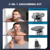 Electric Razor for Men, Rechargeable Wet & Dry Shavers for Men IPX8 Waterproof, Blades Spin 12000 Times Per Minute, LED Display, and Travel Lock,Sliver view 3