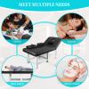 75L x 31.5''W Stationary Massage Table with Detachable Pillow Removable Throw Pillow, Heavy-Duty Beauty Bed for Spa, Tattoo, Beauty Makeup view 2