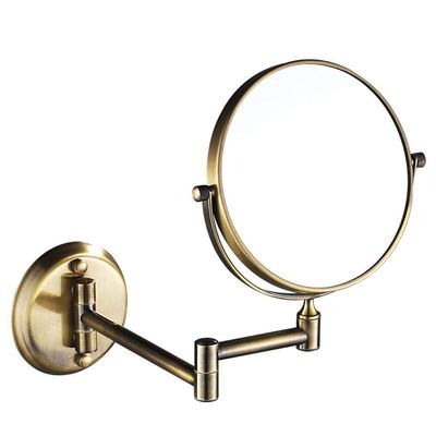 5sssallefaa Makeup Mirror Double Sided 10X Magnification Swivel Extendable Bathroom Mirror Folding Round Shape Beauty Mirror (Color : Black, Size : 8inch) (Green Bronze 8inch) (Green Bronze 8inch)