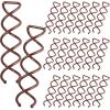 20PCS Spiral Hair Pins, Spin Pins Spiral Bobby Pins for Girls, Women and Kids, Non-Scratch Round Clip & Bun Twist, Stylish Bun Bobby Pins, Premium Spin Pins for Hair, Brown view 1