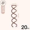 20PCS Spiral Hair Pins, Spin Pins Spiral Bobby Pins for Girls, Women and Kids, Non-Scratch Round Clip & Bun Twist, Stylish Bun Bobby Pins, Premium Spin Pins for Hair, Brown view 2