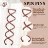 20PCS Spiral Hair Pins, Spin Pins Spiral Bobby Pins for Girls, Women and Kids, Non-Scratch Round Clip & Bun Twist, Stylish Bun Bobby Pins, Premium Spin Pins for Hair, Brown view 3