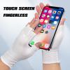 4 Pairs White Fingerless Gloves, Cotton Moisturizing Gloves for Women, Cut 5 Fingertips, Soft and Comfortable, for Dry Hands Sleeping Hand Spa Treatment view 4