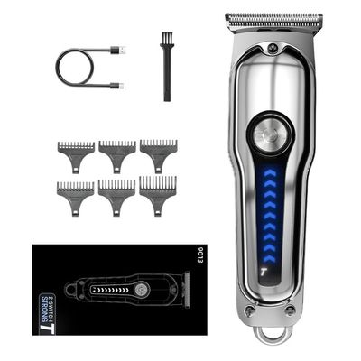 Cordless Hair Clipper Beard Trimmer Rechargeable Self-Sharpening w/Two Modes Guide Combs