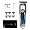 Cordless Hair Clipper Beard Trimmer Rechargeable Self-Sharpening w/Two Modes Guide Combs view 1