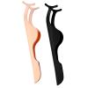 2 Pcs False Eyelashes Applicator Stainless Steel Remover Clip Tweezers Fake Lash Clusters Separator Professional Lash Extension Curlers Curved Eyelash Tweezers for Wearing and Removing Eyelashes view 1