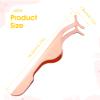 2 Pcs False Eyelashes Applicator Stainless Steel Remover Clip Tweezers Fake Lash Clusters Separator Professional Lash Extension Curlers Curved Eyelash Tweezers for Wearing and Removing Eyelashes view 2