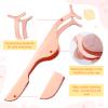 2 Pcs False Eyelashes Applicator Stainless Steel Remover Clip Tweezers Fake Lash Clusters Separator Professional Lash Extension Curlers Curved Eyelash Tweezers for Wearing and Removing Eyelashes view 4