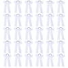 30 PCS College Style Cheer Bows Collegiate Long Tail Skinny Cheer Bow Elastic Hair Tie Bows for Teens Girls Softball Competition Sports Cheerleaders (White) view 1