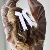 30 PCS College Style Cheer Bows Collegiate Long Tail Skinny Cheer Bow Elastic Hair Tie Bows for Teens Girls Softball Competition Sports Cheerleaders (White) view 3