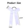 30 PCS College Style Cheer Bows Collegiate Long Tail Skinny Cheer Bow Elastic Hair Tie Bows for Teens Girls Softball Competition Sports Cheerleaders (White) view 4