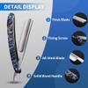 Straight Razor Kit Professional Shave Ready for Men Barber,Straight Edge Razor Carbon Steel Sharp Shaver with Shaving Strop Brush Shaving Cream for Men Home &Grooming Using view 2
