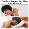 2 PCS Bonnet for Men and Women,Silk Bonnet for Men and Women,Comfortable and Breathable,Suitable for Sleeping,Natural Hair and Curly Hair,Unisex (Black and Navy) view 2