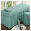4-Piece Comfortable Massage Table Sheet Set - Quilting European Beauty Bed Cover Simple Fumigation Body Spa Bedding Bed Skirt Stool Cover Bed Linen 70x190cm(28x75inch) (Color : Green) (Green ) view 1