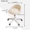 Rolling Stool Set of 2 Ergonomic Swivel Seat, Adjustable Height, Ultra-Quiet Wheels, Padded PU Leather Cushion, for Salon, Office, Massage & Medical Use Beige view 2